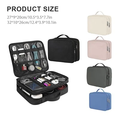 2 Layer Electronics Organizer Travel Case