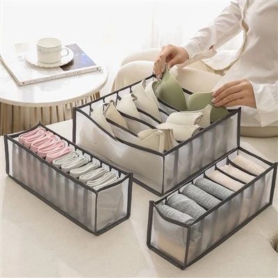 3Pcs Fabric Underwear Drawer Organizer Set
