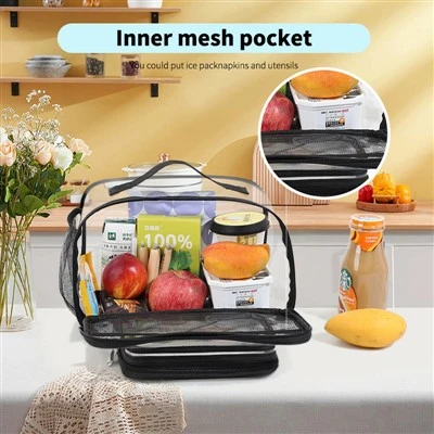 Clear Lunch Shoulder Bag Double-Deck