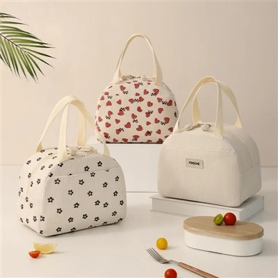 Corduroy Cute Ladies Lunch Bag