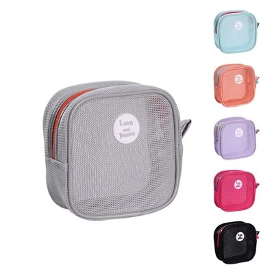 Square Lightweight Mesh Beach Bag Waterproof Mesh Cosmetic Bag