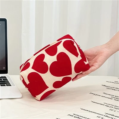 Romantic Love Octagonal Cosmetic Bag