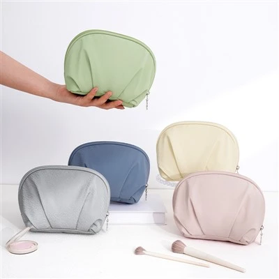 Small Lightweight Waterproof Half Moon Cosmetic Bag