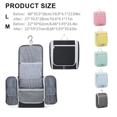 Travel Toiletry Bag With Hanging Hook Portable