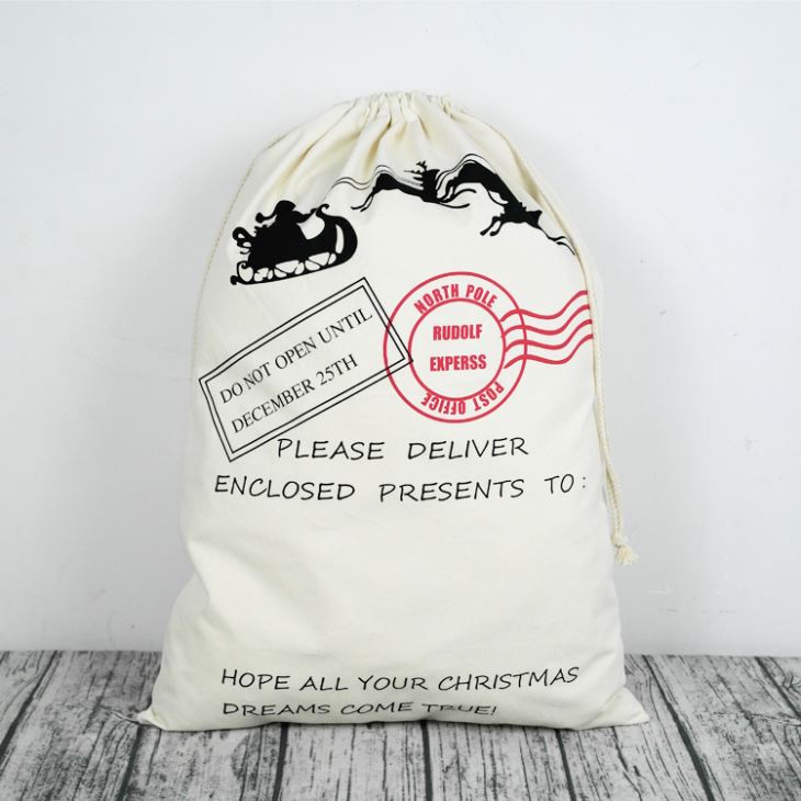 Christmas Personalized Canvas Gifts Bag