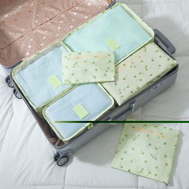 Flower Pattern 6 Pcs Set Packing Cubes