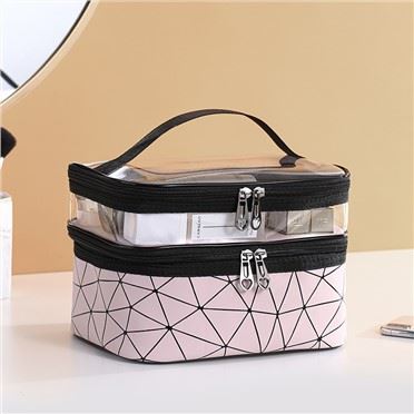 Double Storage Waterproof Cosmetic Bag