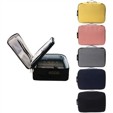 Double Zipper Documents Storage Bag With Lock