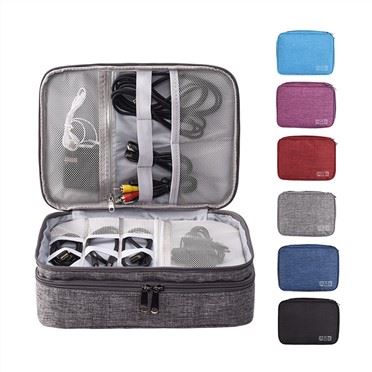 Large Capacity Three Layer Cord Organizer Travel Bag