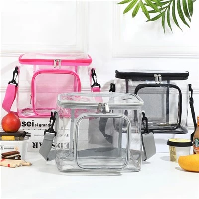 Clear Lunch Bag With Adjustable Shoulder Strap
